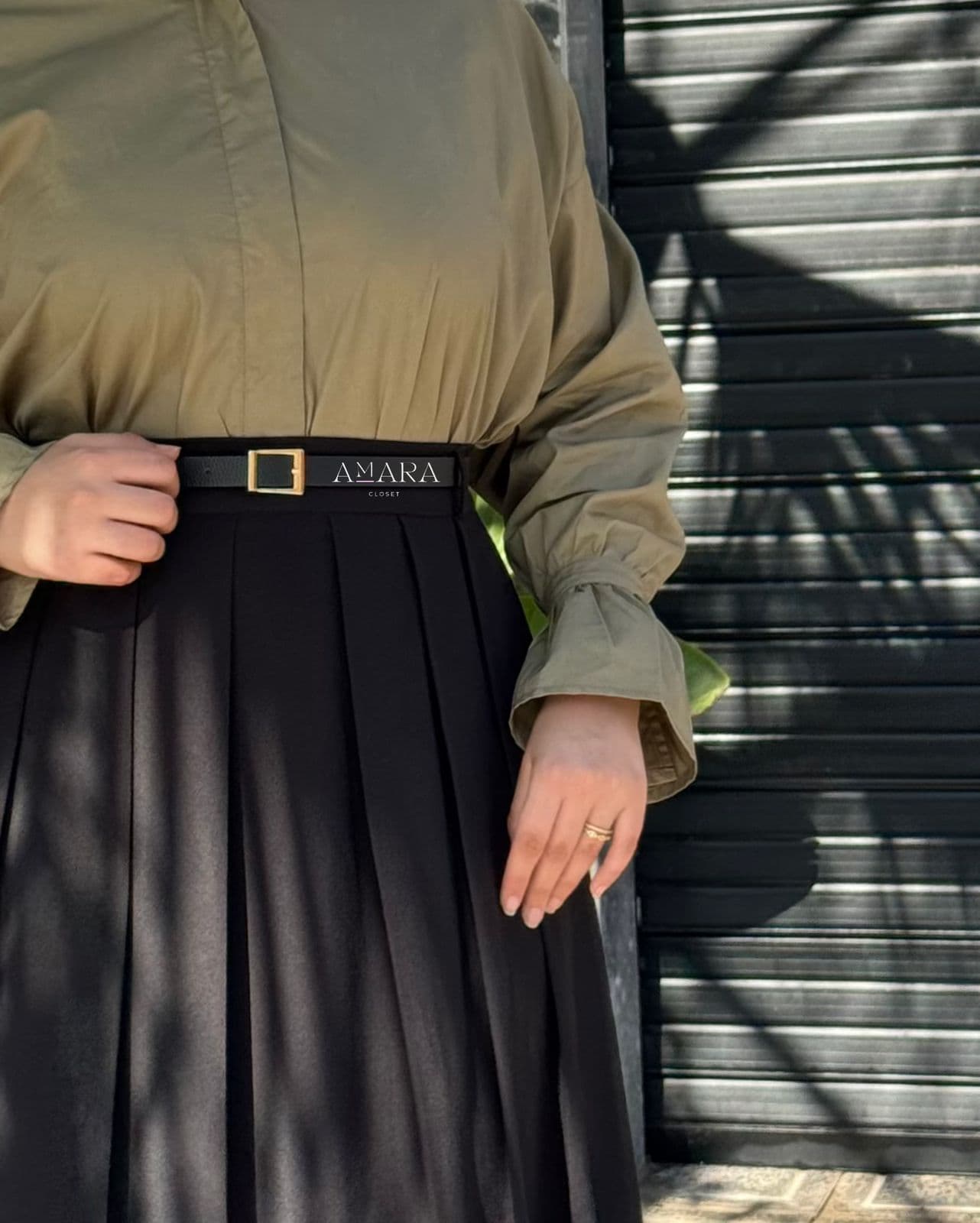 تنورة الشتاء مريحة مع قميص البوبلين لوك مثالي لهذا الموسم 6