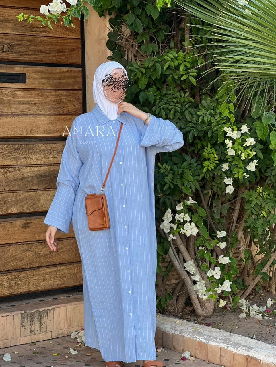 Robe chemise rayé